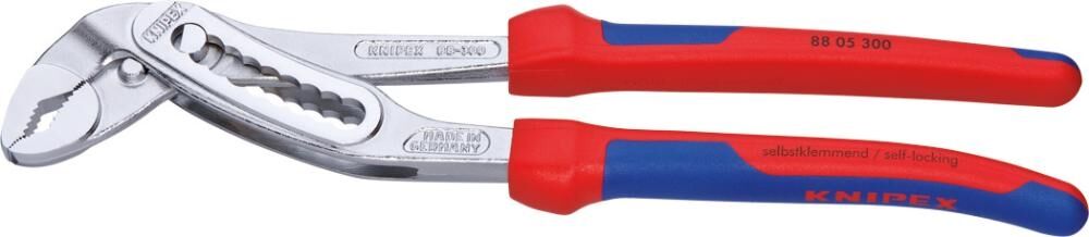 KNIPEX Wasserpumpenzange 300mm Alligator Rohrzange Mehrkomponenten-Hülle verchromt 88 05 300