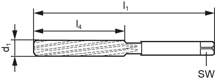 FORMAT Handreibahle Reibahle 17,0mm DIN206-B HSS