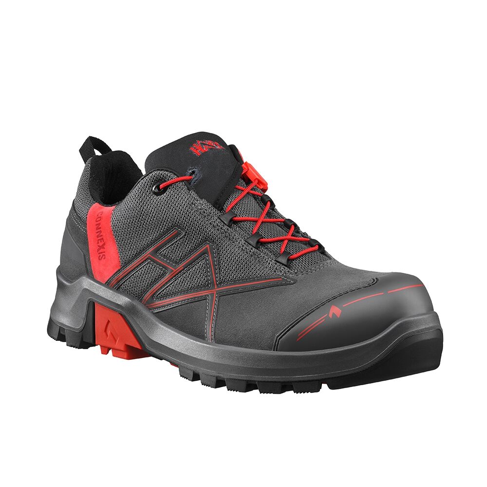 HAIX Sicherheitsschuhe CONNEXIS Safety+ S3 Gr. 43 UK 8,5 GTX ESD low grey-red