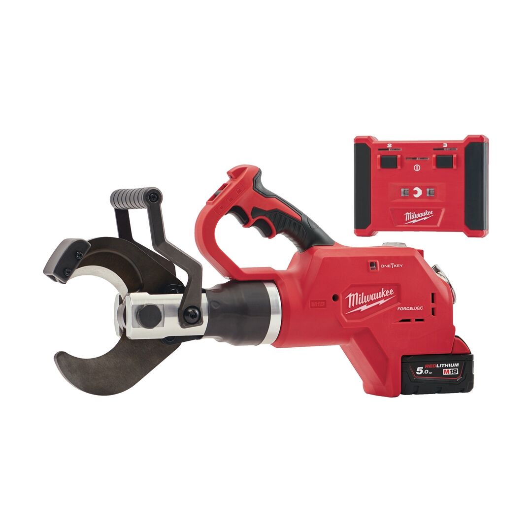 MILWAUKEE Akku-Kabelschneider M18HCC75R-502C 2x5Ah Ladegerät Koffer