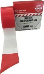 Absperrband Nr. 11 500m rot/weiß geblockt