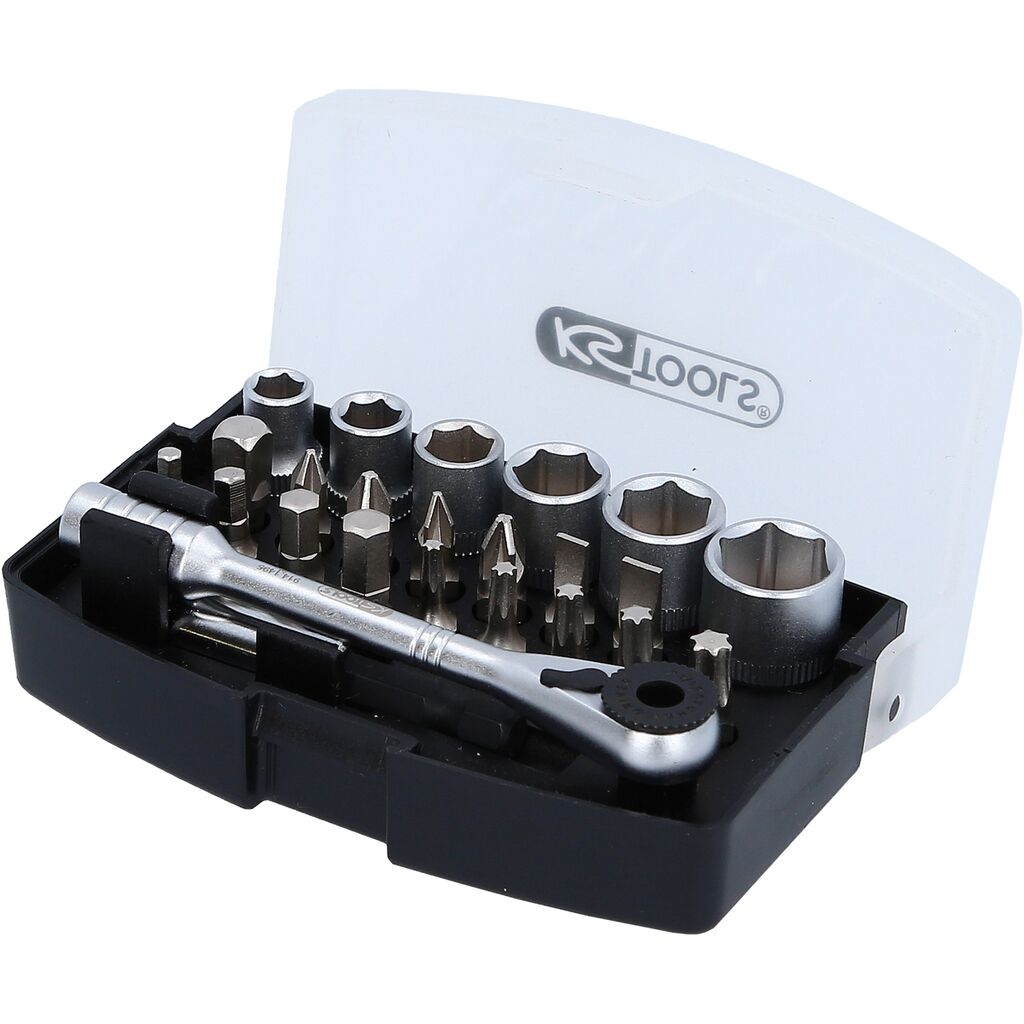 KS TOOLS Bit-Stecknuss Set 1/4" 24-teilig