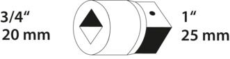 GEDORE Vergrößerungsstück 3/4" auf 1" 3221 6278280