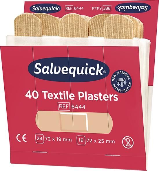 SALVEQUICK Nachfüllpack 6x40 Pflaster Textil