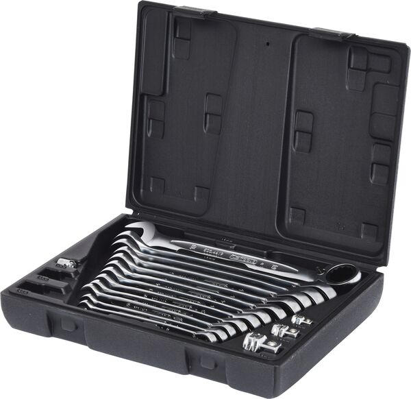 KS TOOLS Ratschenschlüssel Set umschaltbar 16-teilig