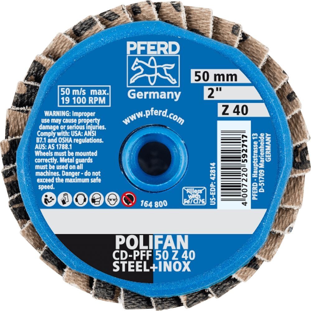 PFERD Fächerschleifscheibe COMBIDISC mini-Polifan 50mm Z40