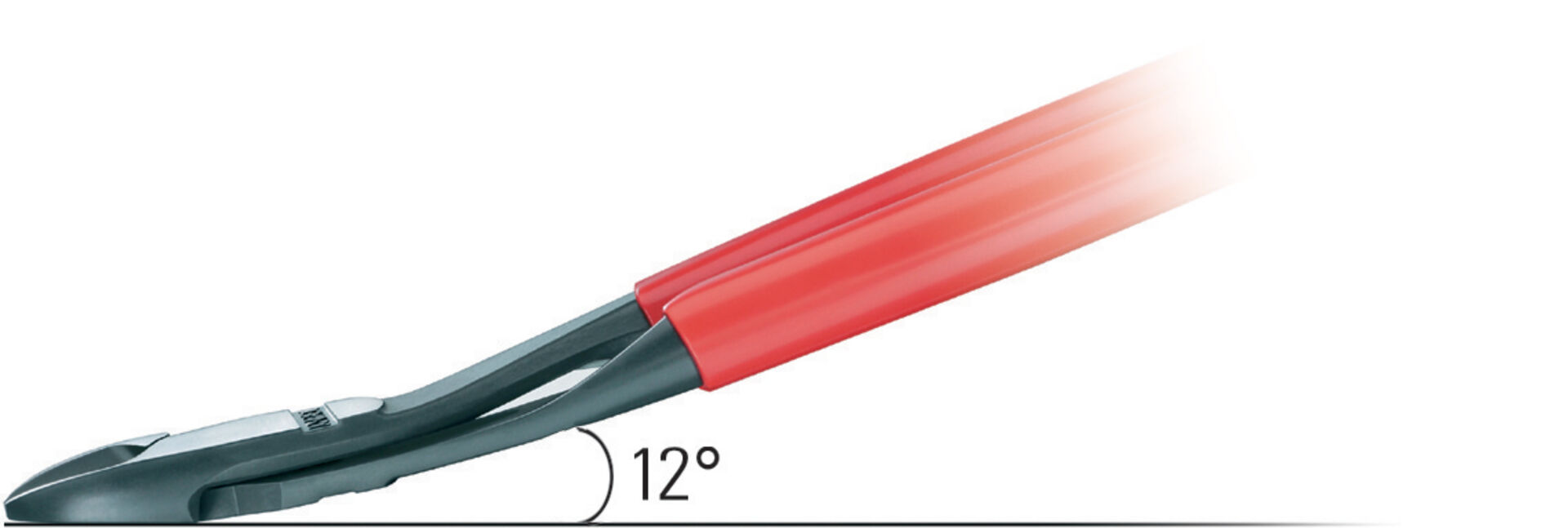 KNIPEX 74 21 200 Kraft-Seitenschneider schwarz atramentiert 200mm