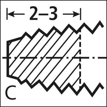 FORMAT Maschinengewindebohrer M16x1 Sackloch Form C 6H D374 FAT HSSE VAP TiN Tandem