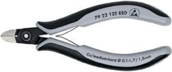 KNIPEX Präzisions-Elektronik-Seitenschneider 125mm ESD brüniert 79 22 125