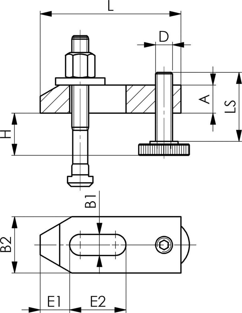 AMF Spanneisen verstärkt 22/16-65mm DIN6314V