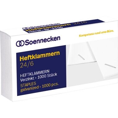 SOENNECKEN Heftklammern 3151 24/6 verzinkt 1.000St./Pack.
