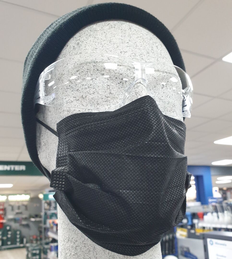 SIEGMUND CARE Einwegmaske 3-lagig Typ II R CE 17,5x9,5 cm schwarz