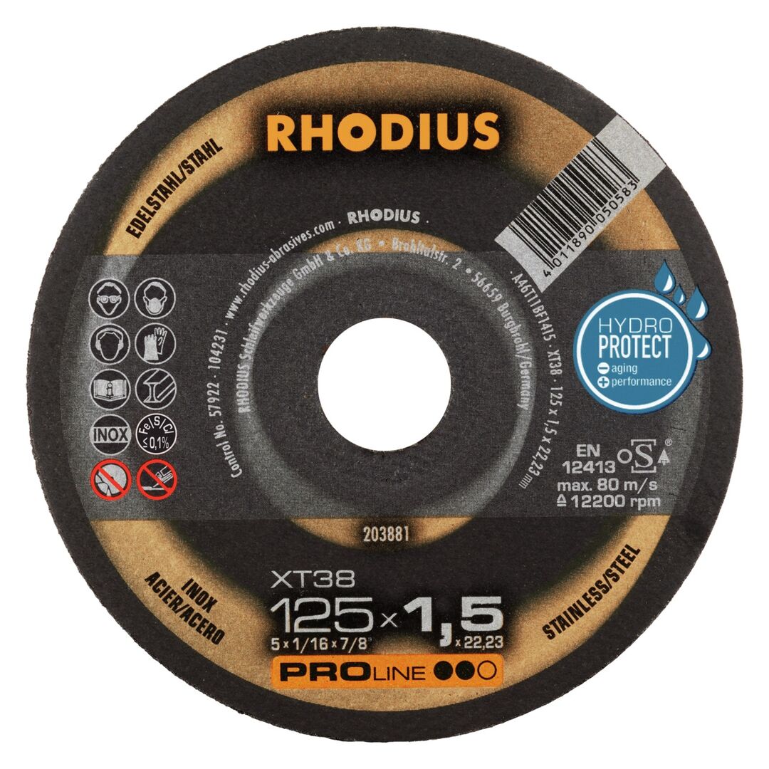 RHODIUS Trennscheibe XT38 125x1,5mm gerade