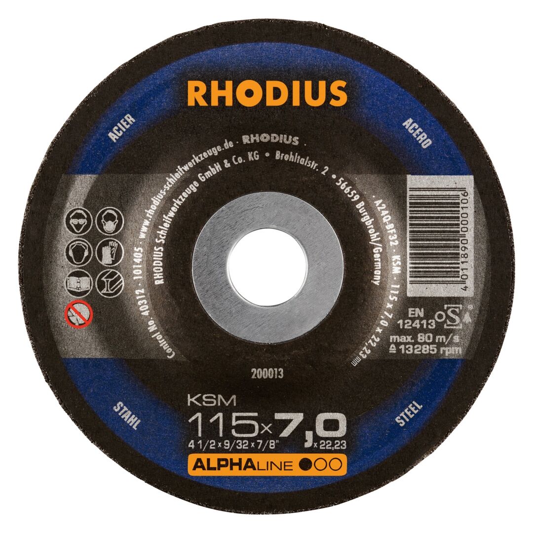 RHODIUS Schruppscheibe KSM 115x7,0mm Stahl