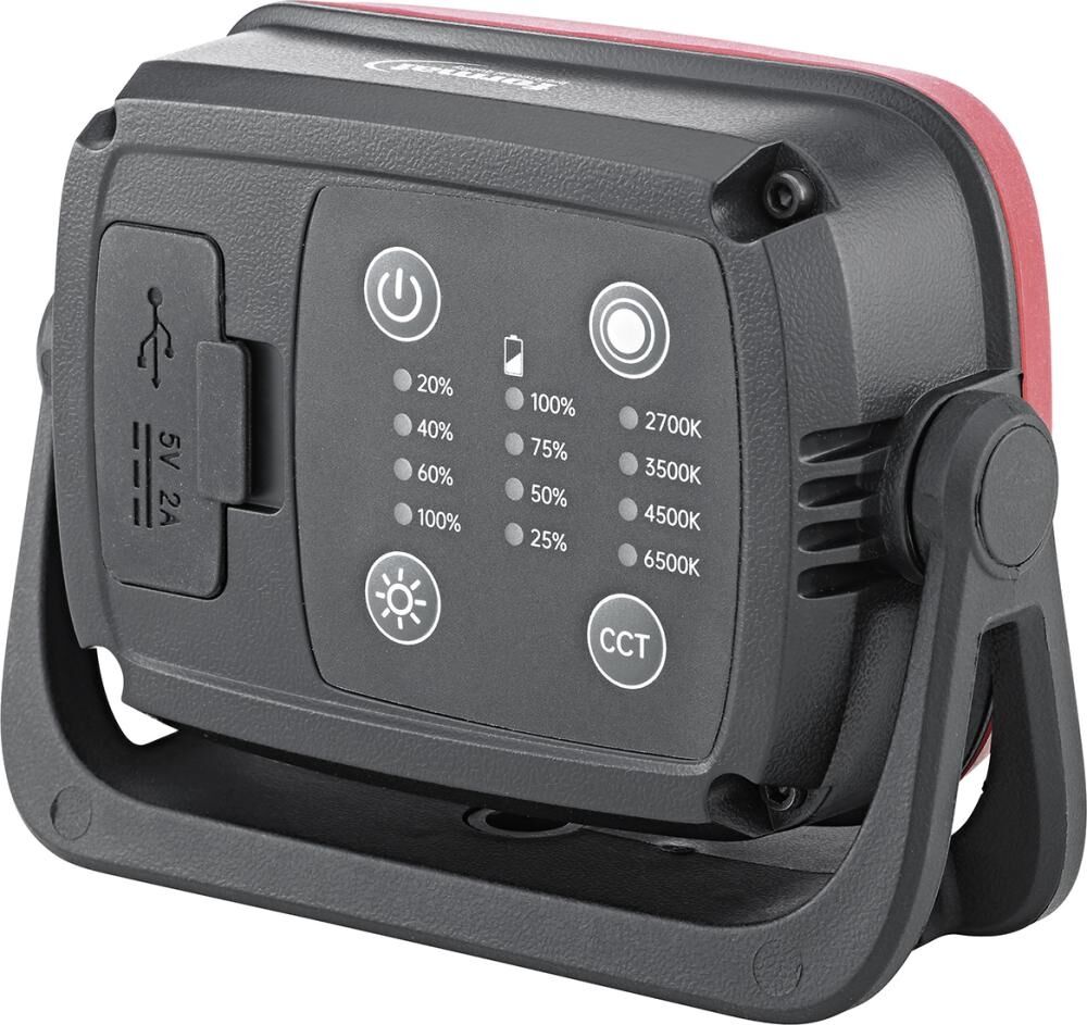 FORMAT Mini-Akku-Arbeitsleuchte 300-1500lm 2700-6500K 4 Stufen