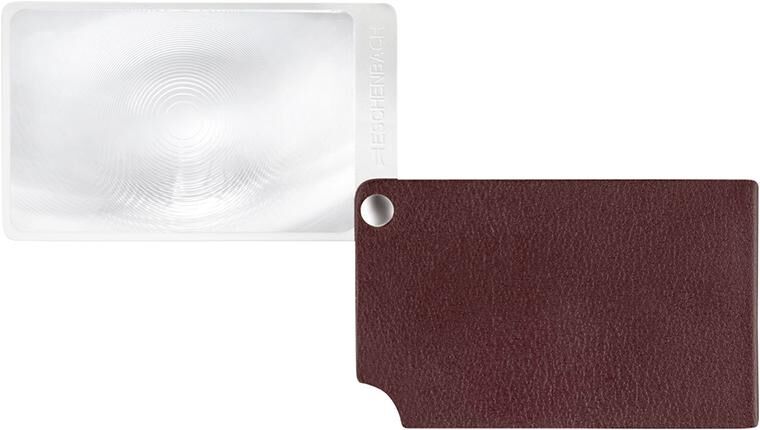 ESCHENBACH Scheckkartenlupe rot visoPOCKET 2,5-fach Leder