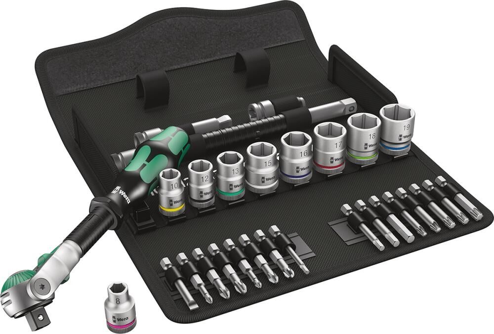 WERA Steckschlüssel Garnitur 3/8" 29-teilig ZYKLOP speed