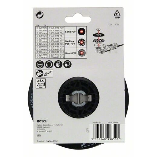 BOSCH Stützteller 125mm soft X-LOCK