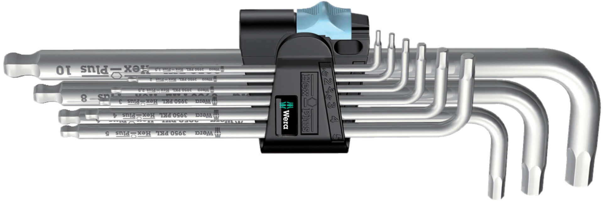 WERA Hex-Plus Winkelschraubendreher-Set Stainless 9tlg. rostfrei