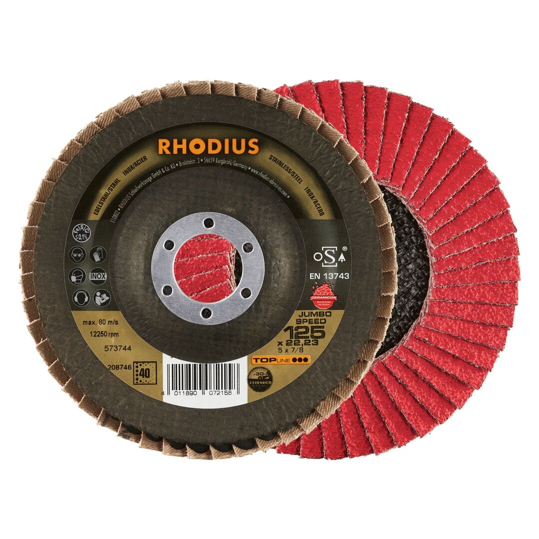 RHODIUS Schleifmopteller Jumbo Speed 125mm K40