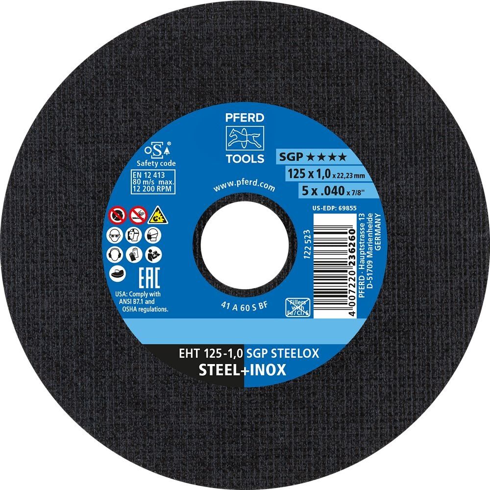 PFERD Trennscheibe EHT 125-1,0 A60 S SGP-Inox