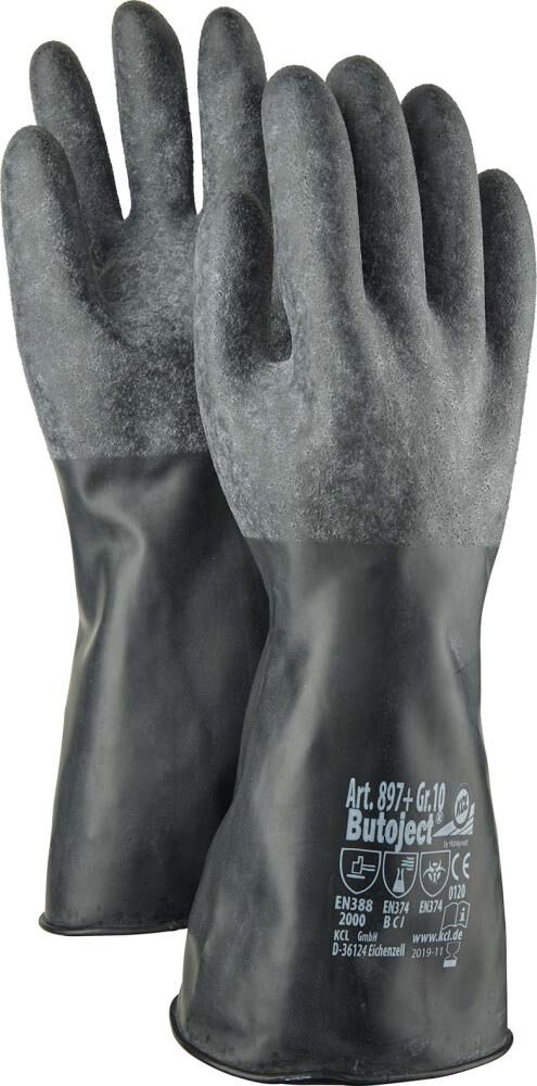 KCL Schutzhandschuhe BUTOJECT 897 360mm Gr. 7 schwarz