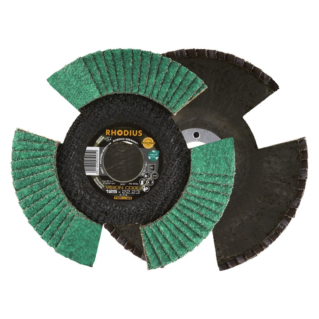 RHODIUS Lamellenschleifscheibe VISION 125mm K40