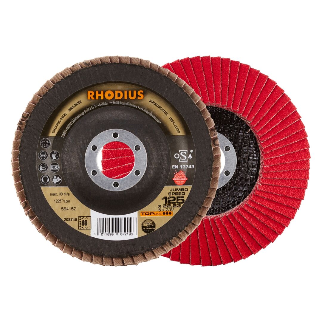 RHODIUS Schleifmopteller Jumbo Speed 125mm K80