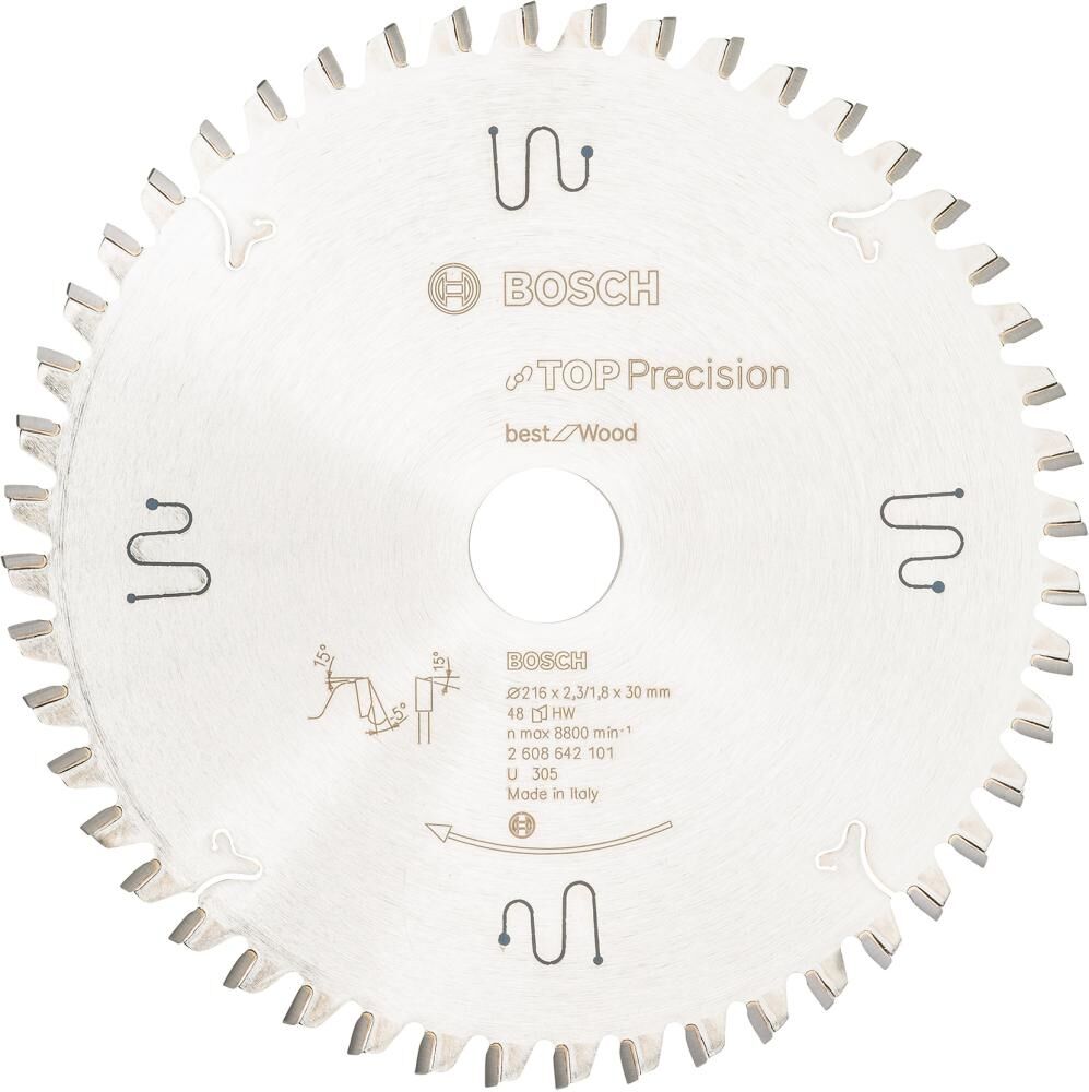BOSCH HM-Sägeblatt Top Precision 216x30mm 48Z WZ