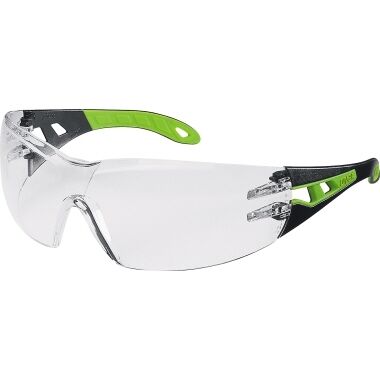 UVEX Schutzbrille pheos exc. AS AF klar schwarz/grün 9192.225