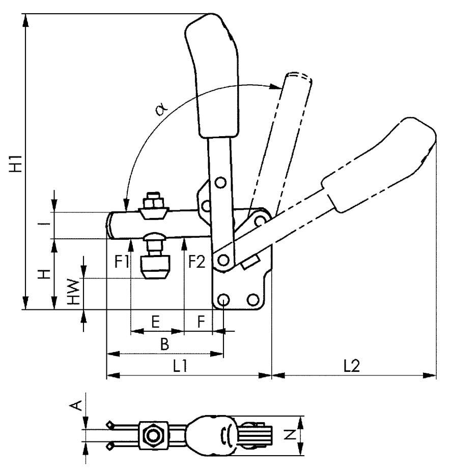 AMF Senkrechtspanner 6802 Gr. 4