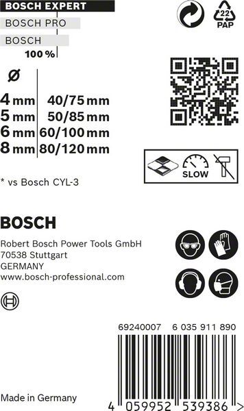 BOSCH Bohrer Set MultiConstruction Cyl-9 EXPERT zylindrisch 4-teilig