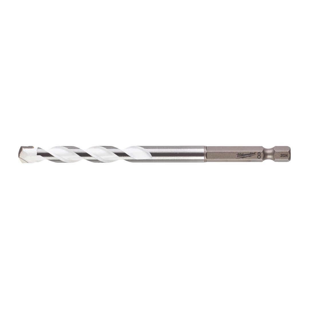 MILWAUKEE Bohrer Multimaterial 1/4" hex 8x120mm SHOCKWAVE