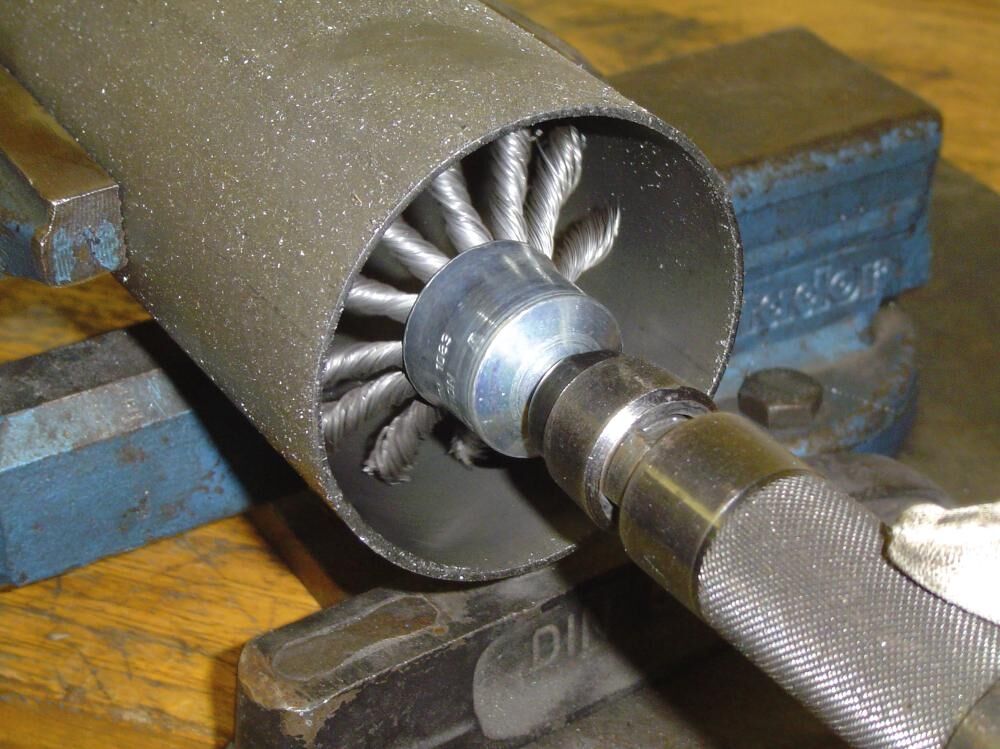 LESSMANN Pinselbürste Edelstahl gezopft 22x28/72x0,35mm
