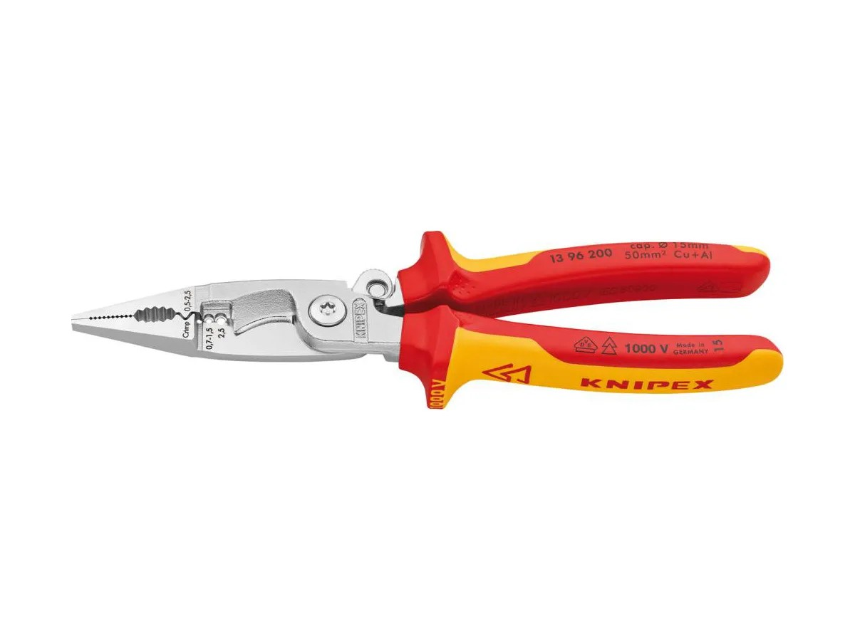 KNIPEX Elektro Installationszange VDE 200mm 13 96 200