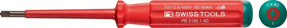 PB SWISS TOOLS Schraubendreher VDE PZ/S 1x 80mm Classic 5180