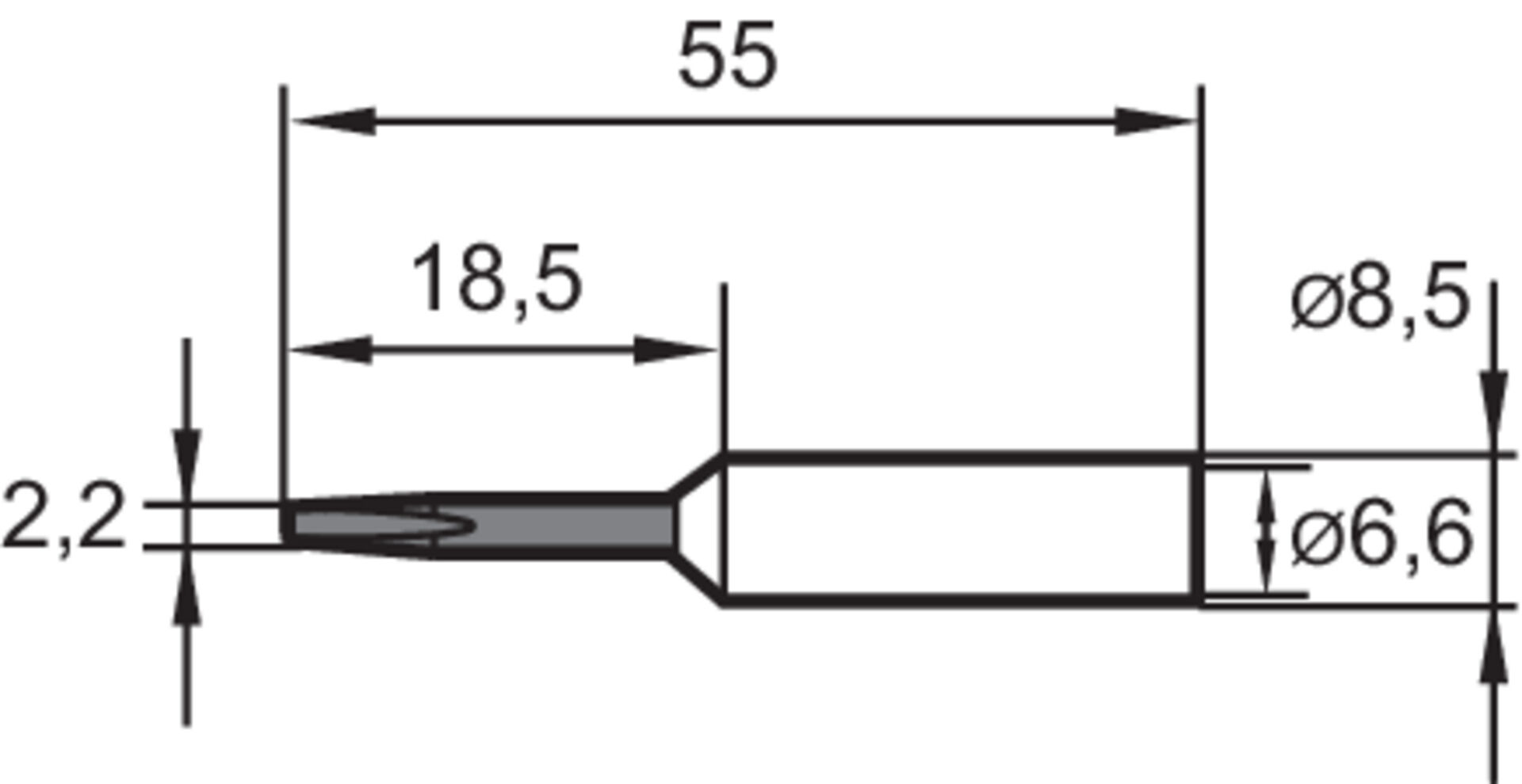 ERSA Lötspitze Ersatz Meissel 2,2mm Verlängerung SB