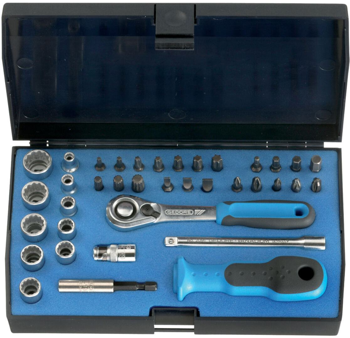 GEDORE Steckschlüssel-Set 1/4" 37-tlg UD-IN-IS-PH-PZ-TX D 20 KMU-20 1822373