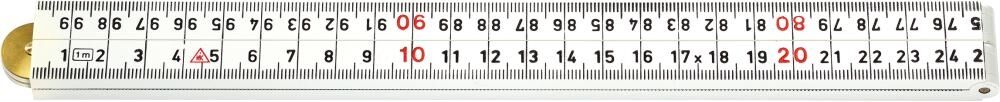 HULTAFORS Gliedermaßstab Kunststoff 1mx13mm weiß 4 Glieder