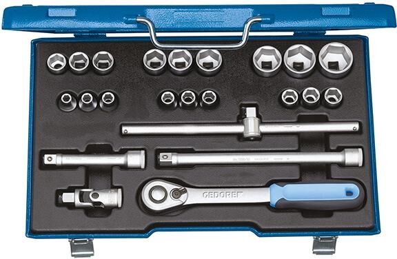 GEDORE Steckschlüssel Set 1/2" 23-teilig sechskant 8-32mm 19 EMU-20