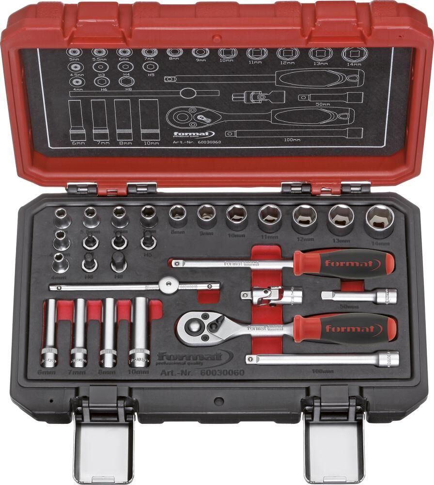 FORMAT Steckschlüssel Set 1/4" 28-teilig