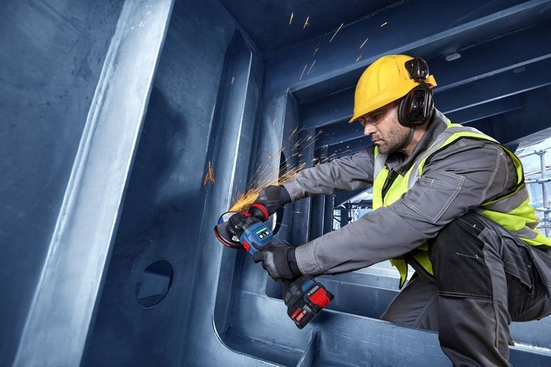 BOSCH Akku-Winkelschleifer EXWS18V-15S solo, in L-BOXX