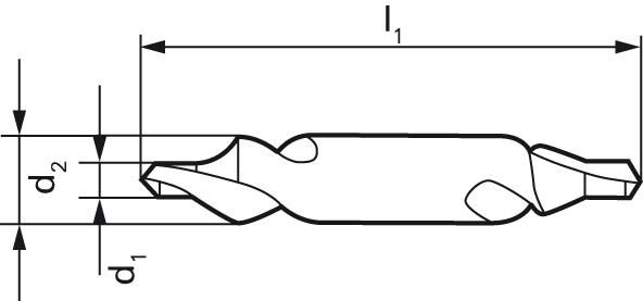 FORMAT Zentrierbohrer 1,00mm geschliffen DIN333-R HSS