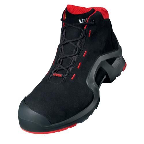 UVEX Sicherheitsstiefel x-tended Gr. 51 W11 S3L ESD SR schwarz/rot 8517.2