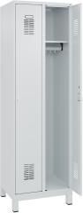 FORMAT Garderobenschrank BASIC Füße 1850x600x500mm 7035 2 Abteile