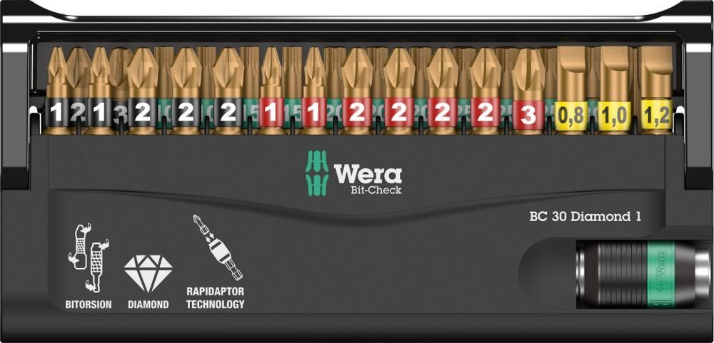WERA Bit Sortiment Diamond 1 30-teilig