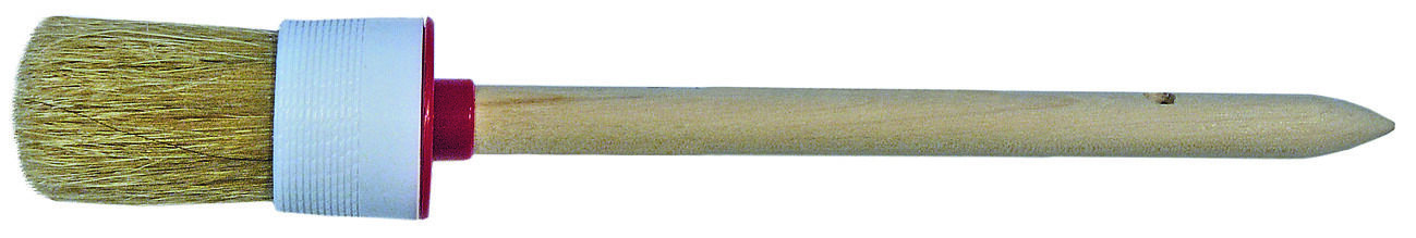 WESTEX Rundpinsel Größe 14 bombiert reine PET-Borste Holzstiel