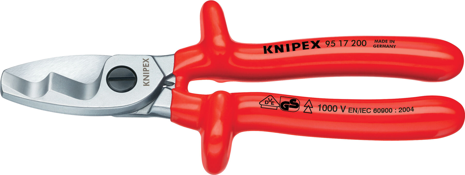 KNIPEX 95 17 200 VDE Kabelschere Doppelschneide tauchisohne verch. 200mm