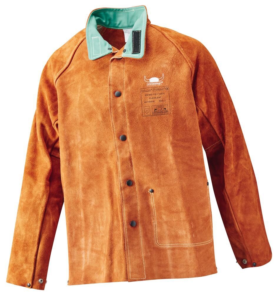 WELDAS Schweißerlederjacke Gr. M 76cm lava brown 44-7300