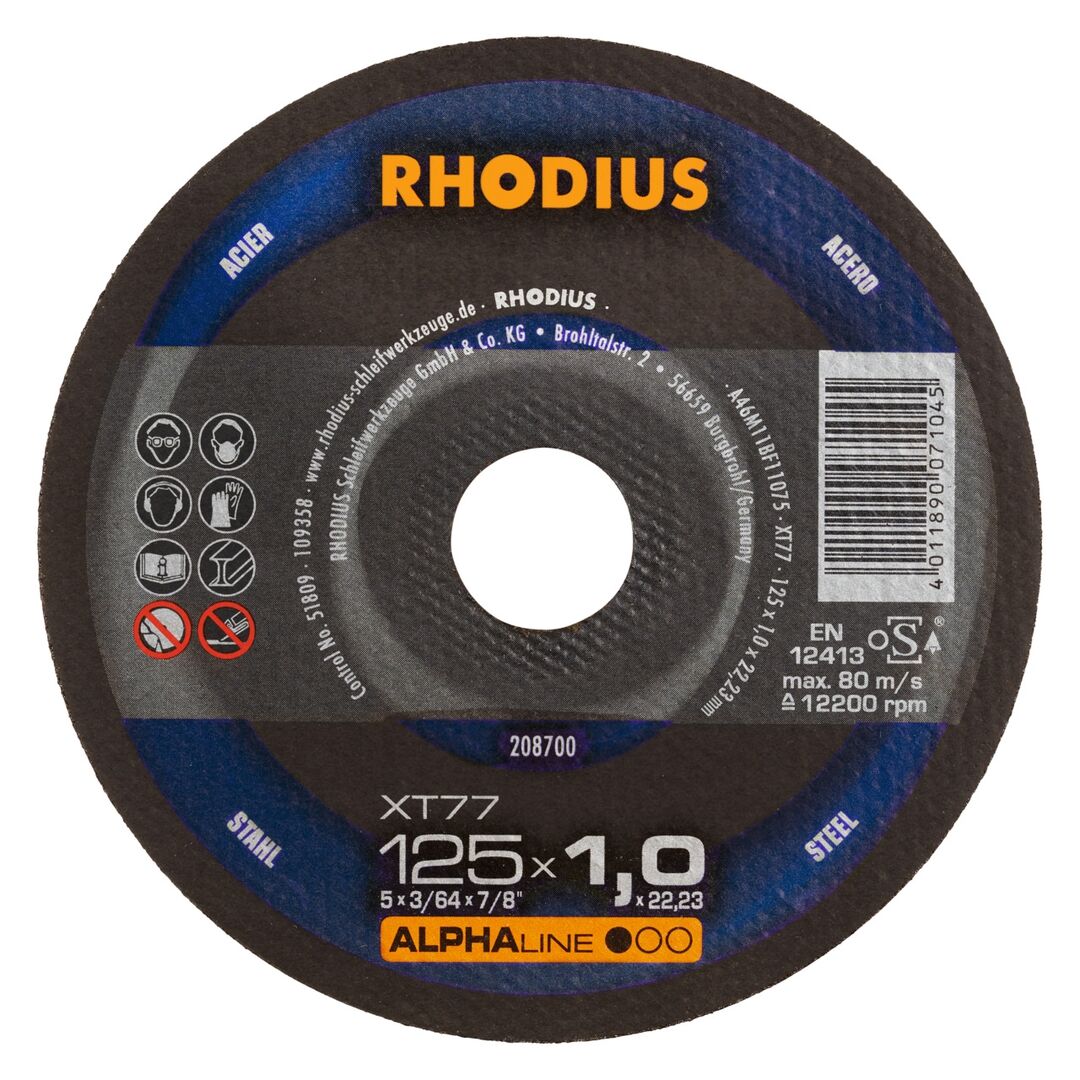RHODIUS Trennscheibe XT77 125x1,0mm gerade